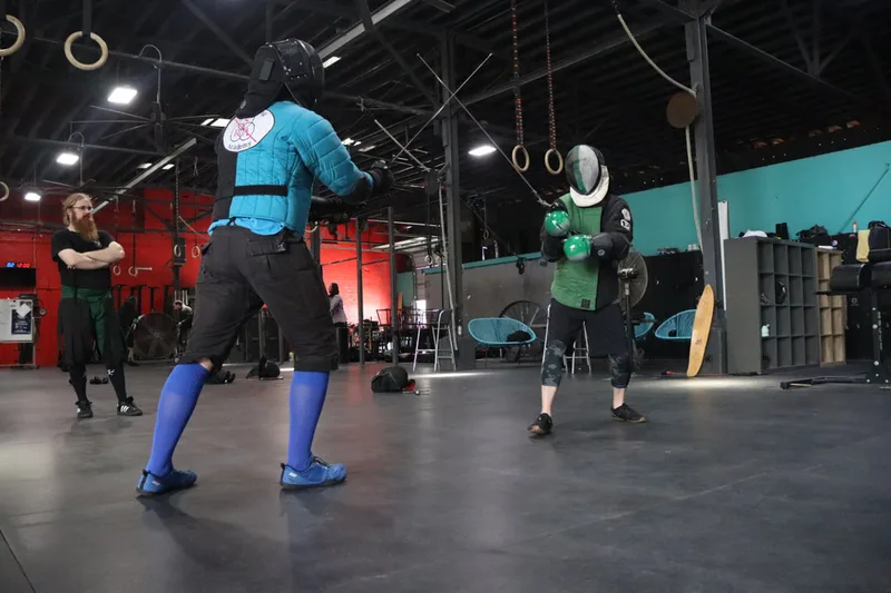 Coached longsword sparring.
