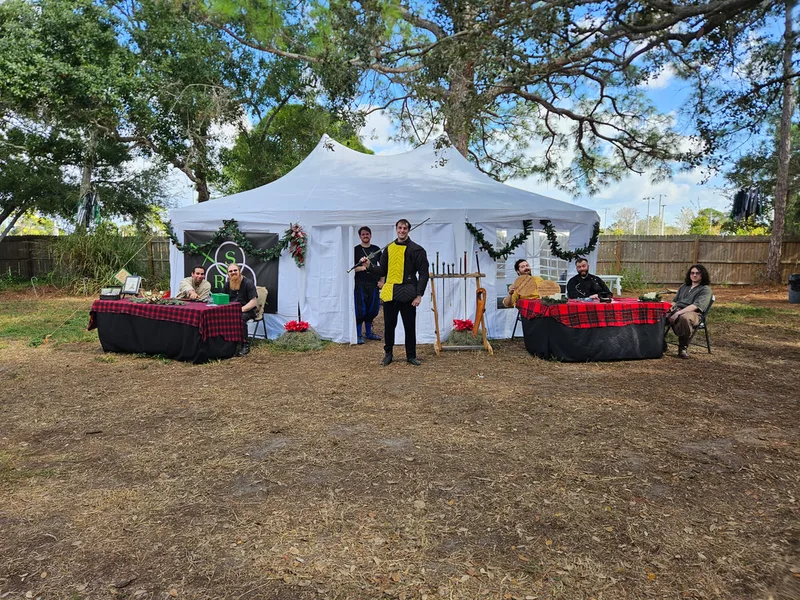 Steel Ring Academy Instructors and Students in the Steel Ring Academy Encampment at the Suncoast Renaissance Festival.