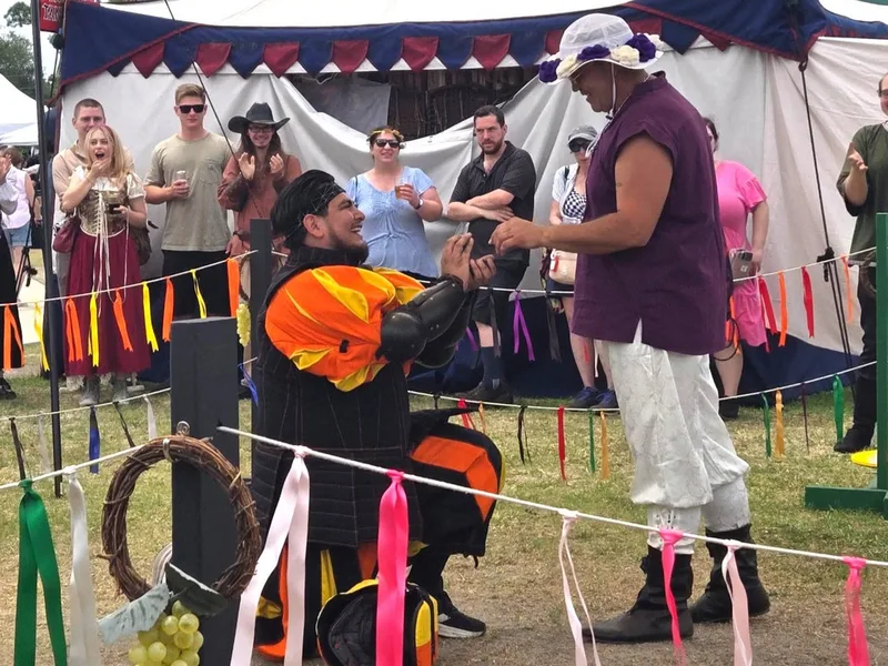 Student Jose surprises his partner Frankie with a proposal during a Demonstration on the 3rd weekend
